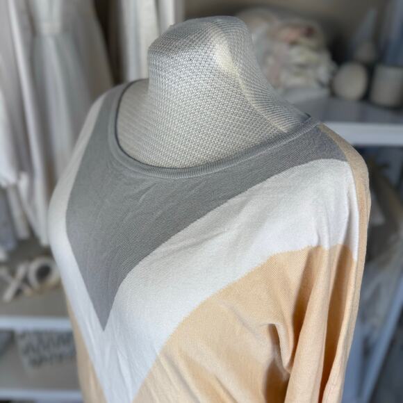 women’s sweaters sz. XL viscose/Poly sweater soft, slimming, color block #3652 - Picture 5 of 7